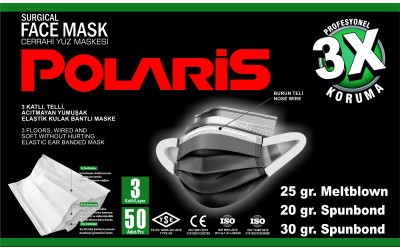 POLARİS 3 KATLI CERRAHİ MASKE 3 KATLI CERRAHİ MASKE 