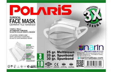 POLARİS 3 KATLI CERRAHİ MASKE 3 KATLI CERRAHİ MASKE 